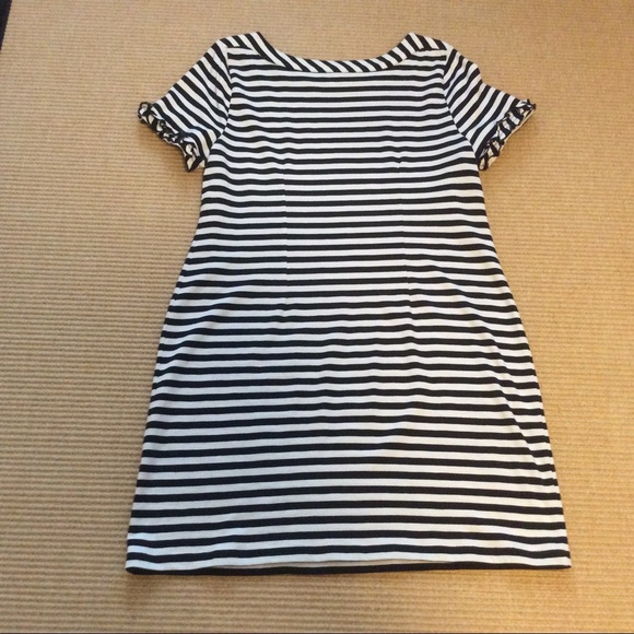 Talbots Navy Blue and White Striped Dress - L - Picture 8 of 10